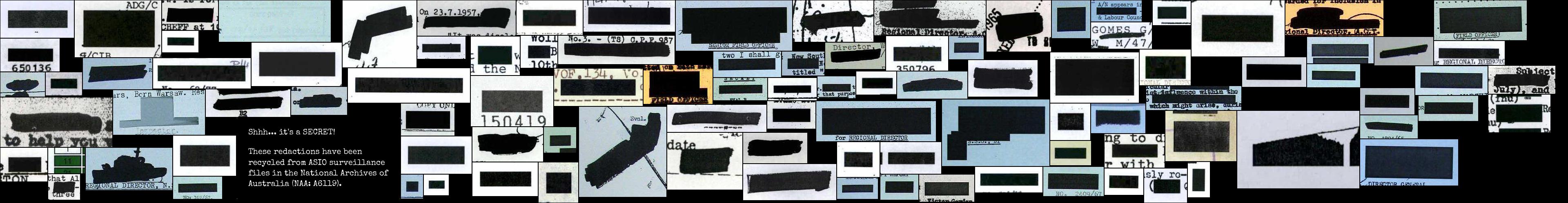 Redaction collage example