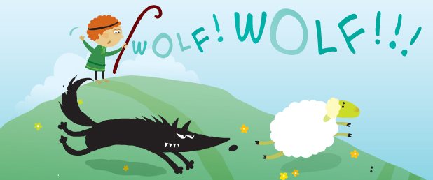 Illustration of the boy who cried wolf