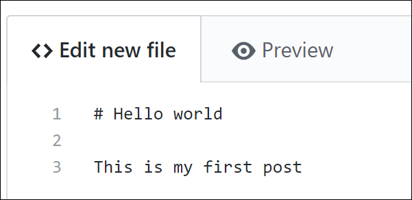 Screenshot showing the start of a blog post