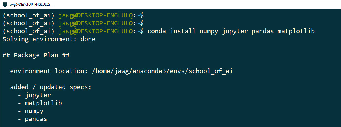 conda school_of_ai install packages