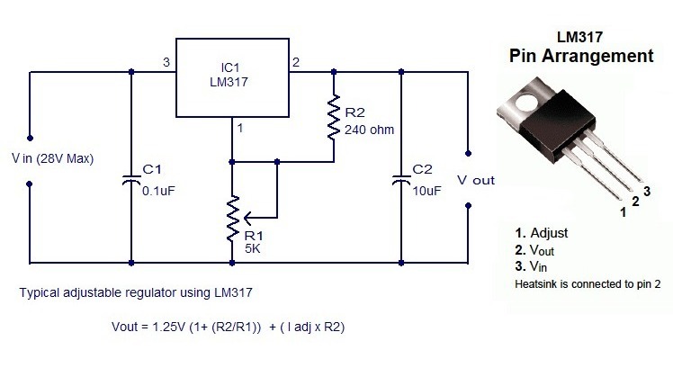 LM317 schematics